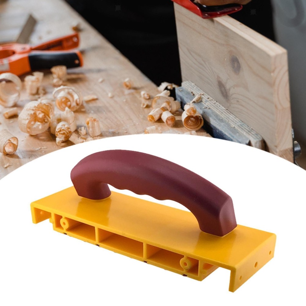 Woodworking Security Push Block Yellow/Red with 3 Way Force System 2.75mm Rubber