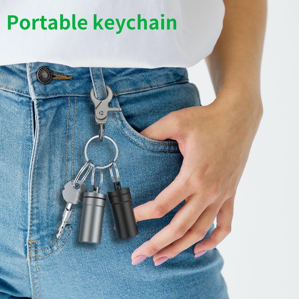 Portable Ear Plug Carrying Case Waterproof Metal Earplug Case Keychain Conta