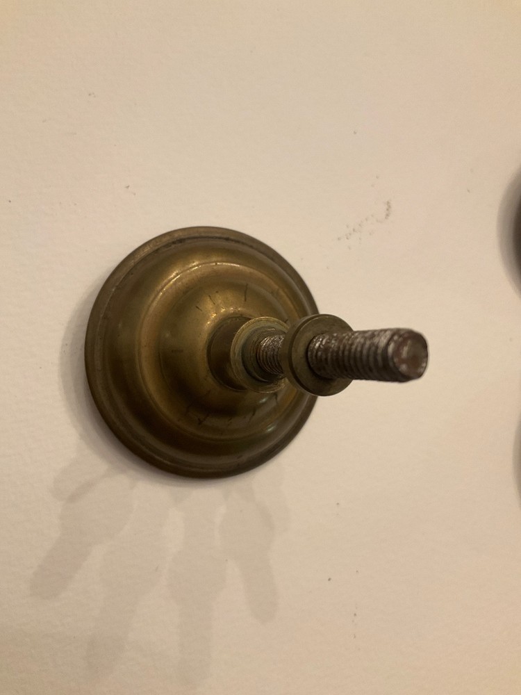 Single Post Drawer Pull basket weave Furniture Drawer Pull Cabinet Pull Brass