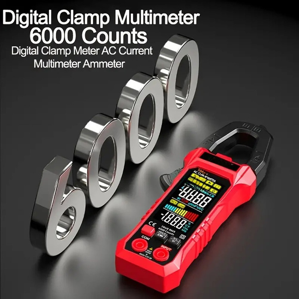 TS601 Fully Automatic Clamp Meter for AC DC Voltage Current Resistance Temp