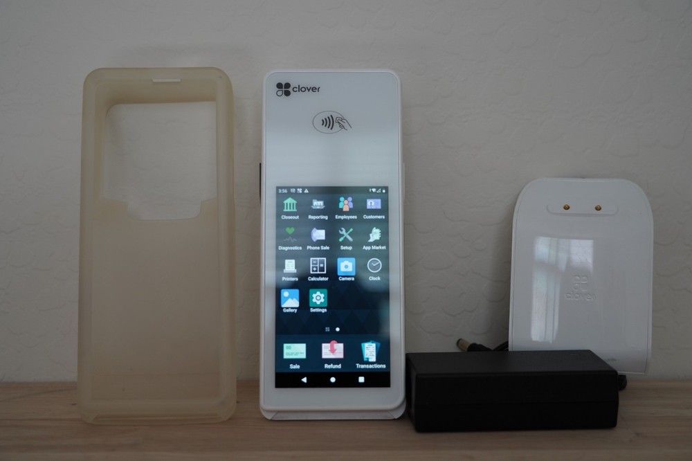 Clover POS Terminal System w/ Printer Stand Touchscreen Credit Card Reader