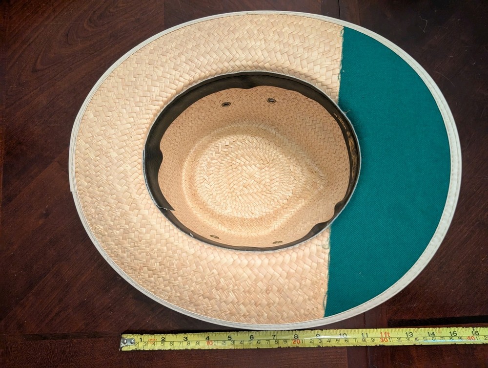 Authentic Amish Made Straw Shade Hat Field Hat Men's Medium