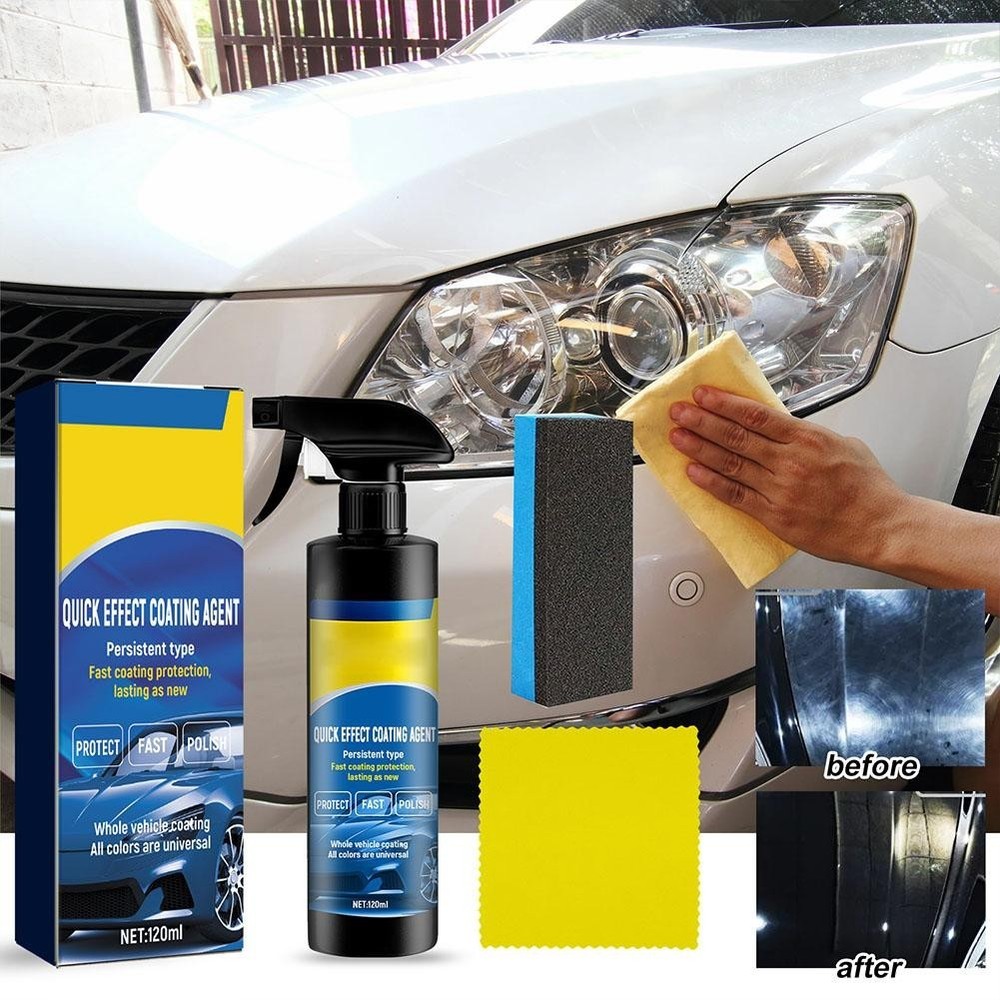 1PCS Car Coating Spray, 3 in 1 Multi-functional Quick 120 ml Effect S6I2