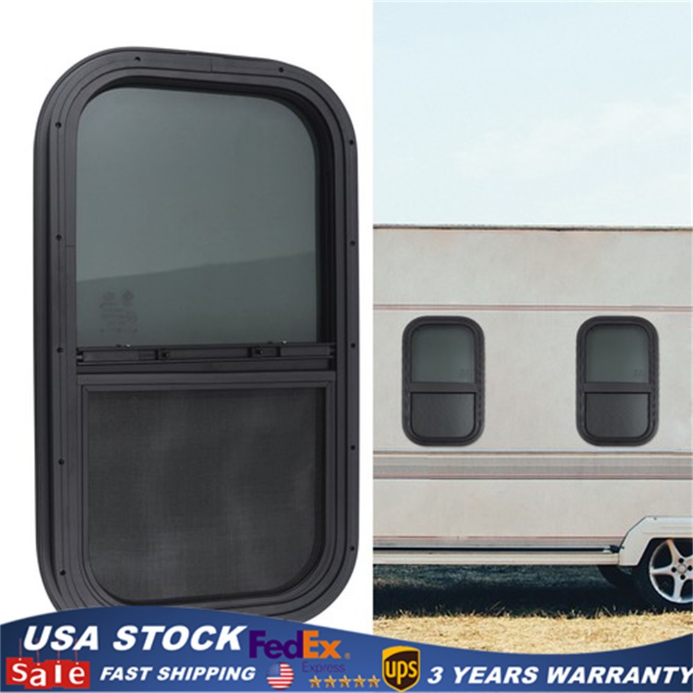 12" Width x 22" Height Vertical Slider RV Window Cargo Trailer w/Screen & Screws