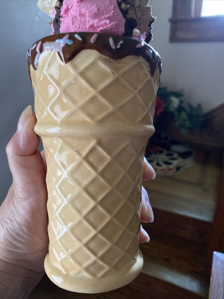 Fake Neapolitan Ice Cream Sundae