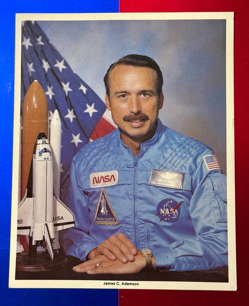 JAMES ADAMSON STS ASTRONAUT  NASA RELEASED COLOR LITHO