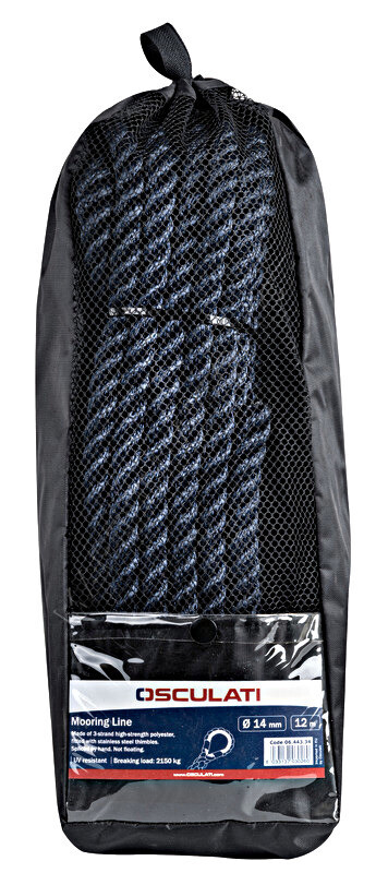 Osculati Mooring line black 12 mm x 9 m