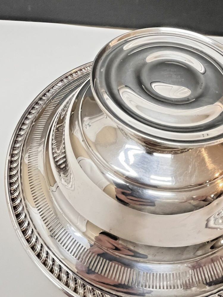 ROGERS Sterling Silver Footed Bowl/Dish Weighted Base 350 Gr. 9" Diameter