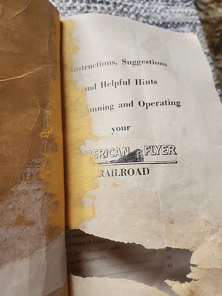 American Flyer Instructions For Assembling and Operating 3/16 Scale Trains