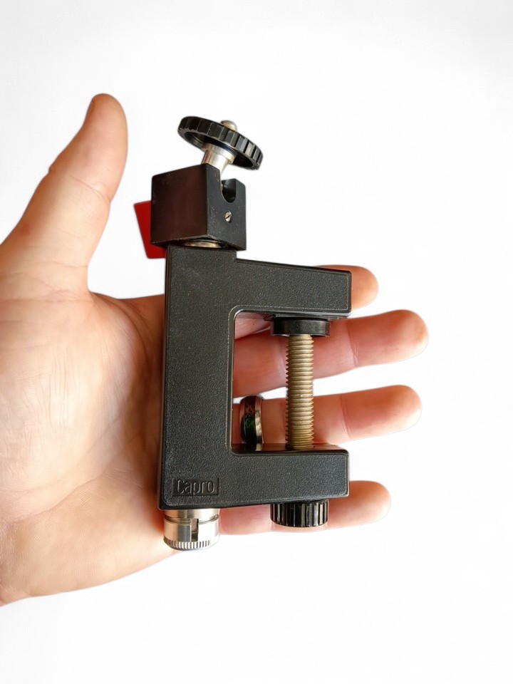 Vintage Capro Germany Table Top Mini Tripod Ball Head Clamp