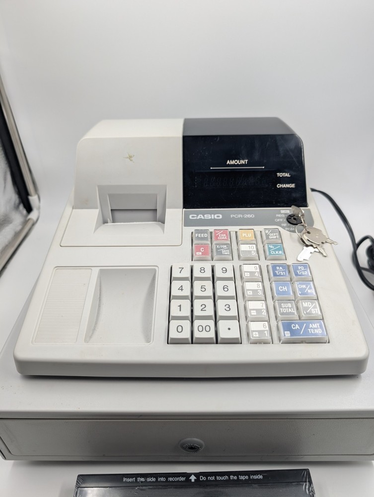 Casio PCR-260 Electronic Cash Register Read Desc
