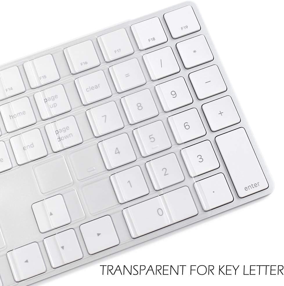 Keyboard Cover Skin for 2018-2017 Apple Magic Keyboard with Numeric Clear