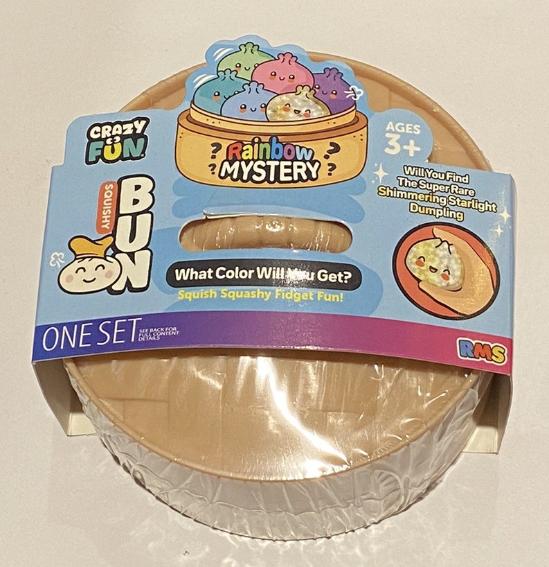Rainbow Mystery Shimmering Starlight Dumpling Squishy Bun, regular size