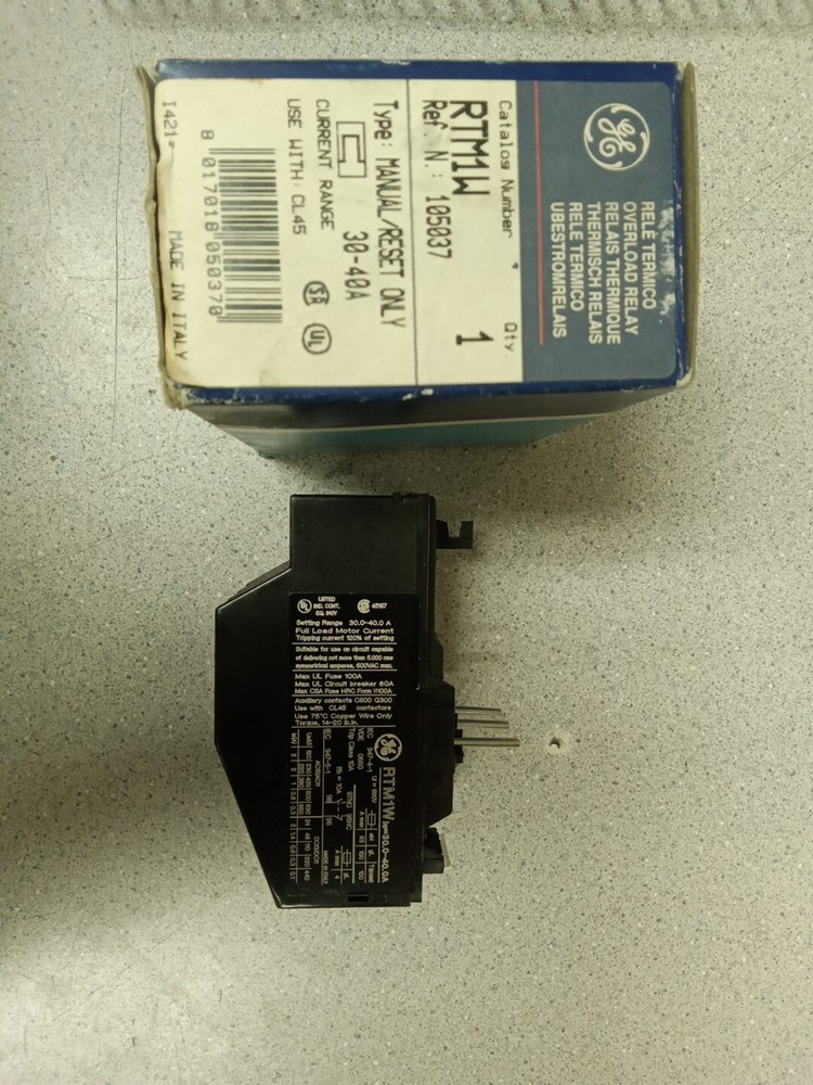 GE RTM1W Overload Relay 105037