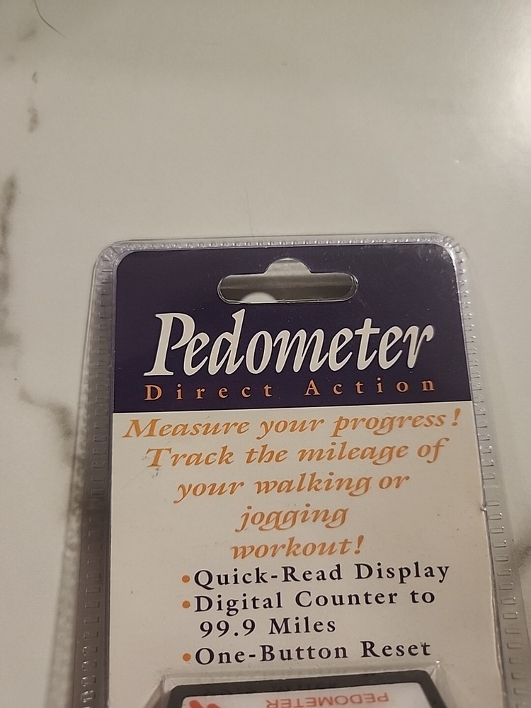 Bollinger Pedometer Direct Action Quick Read Display One Button Reset Hip Clip