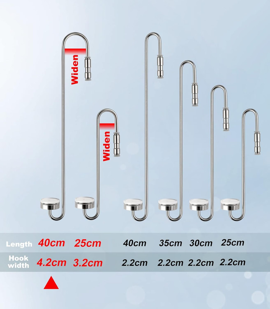 Aquarium Stainless Steel CO2 Diffuser Atomizer Widen Hook 40Cm