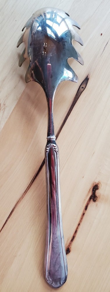 Vintage Pranges Silver Plate Serving Spoon Set 10 3/4" Salad Fork