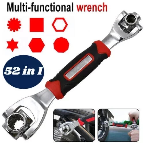 52 in 1 Universal Wrench Multi-Function Socket Tiger Spanners Adjustable Tools