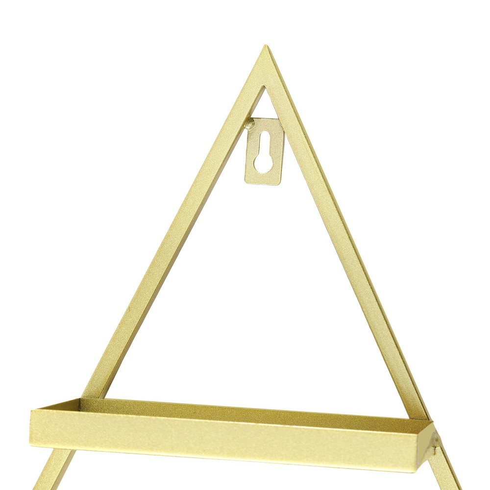 10pcs Set Triangular Nail Polish Racks Wall-mounted Cosmetics Display Rack Gold