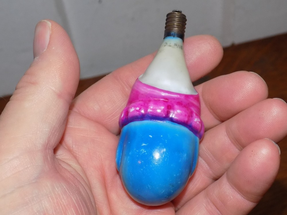 Vintage Glass Clown Light Bulb