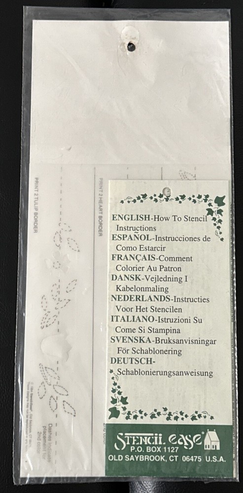 Home Decor Stencil Ease ST-13 Sweet Borders New & Sealed With Instructions