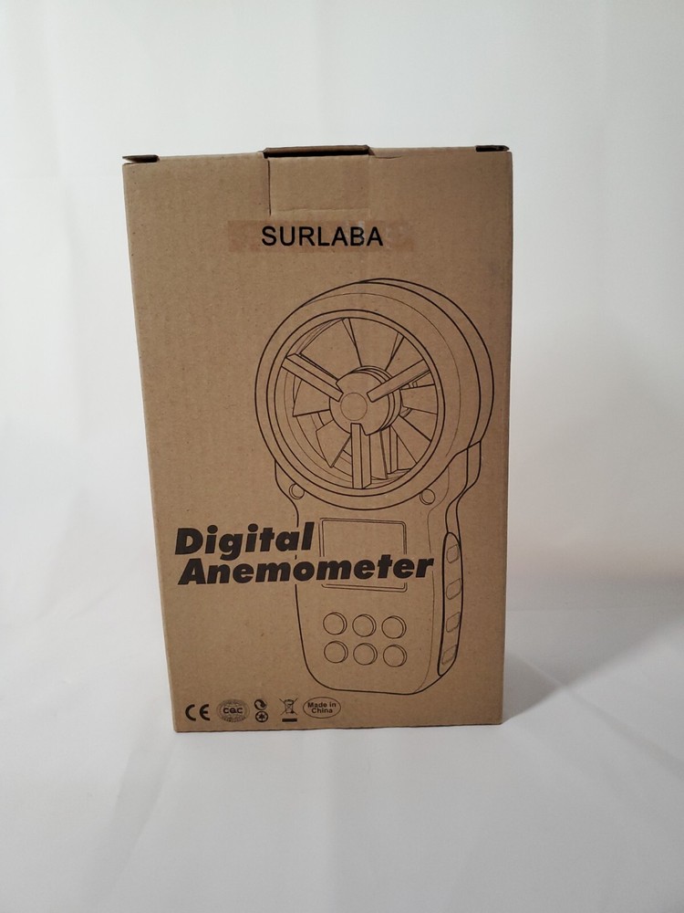 Digital Anemometer Wind Speed Temperature Meter, Handheld Air Flow Gauge Tester