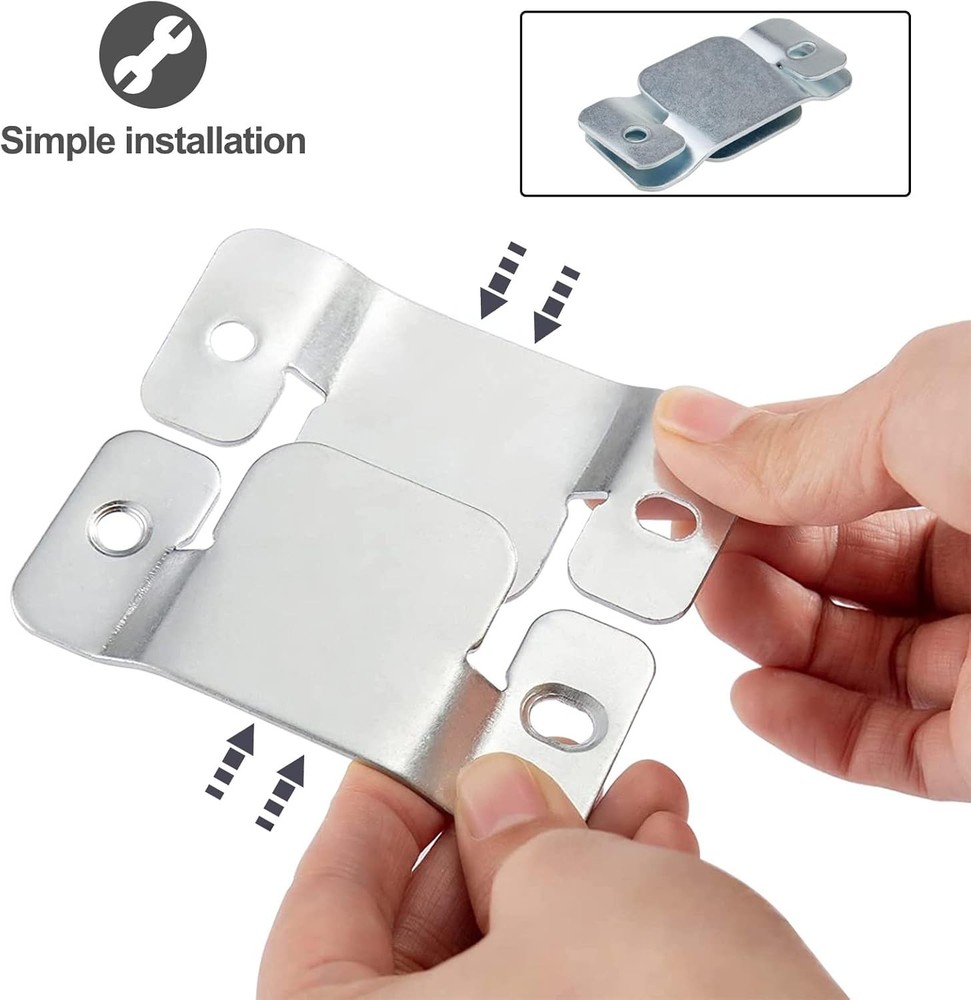 Interlocking Sectional Couch Connectors - 12 Clips with Easy Installation Screws