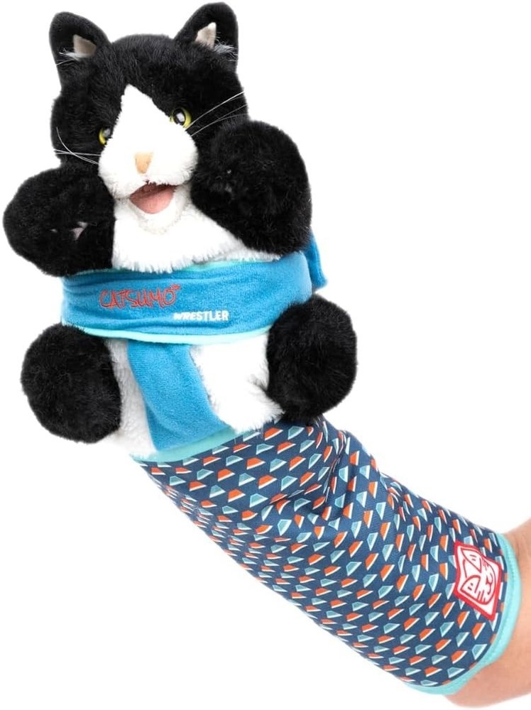 Cat Sumo Wrestling Glove Puppet Interactive Cat Toy Protective Mitt