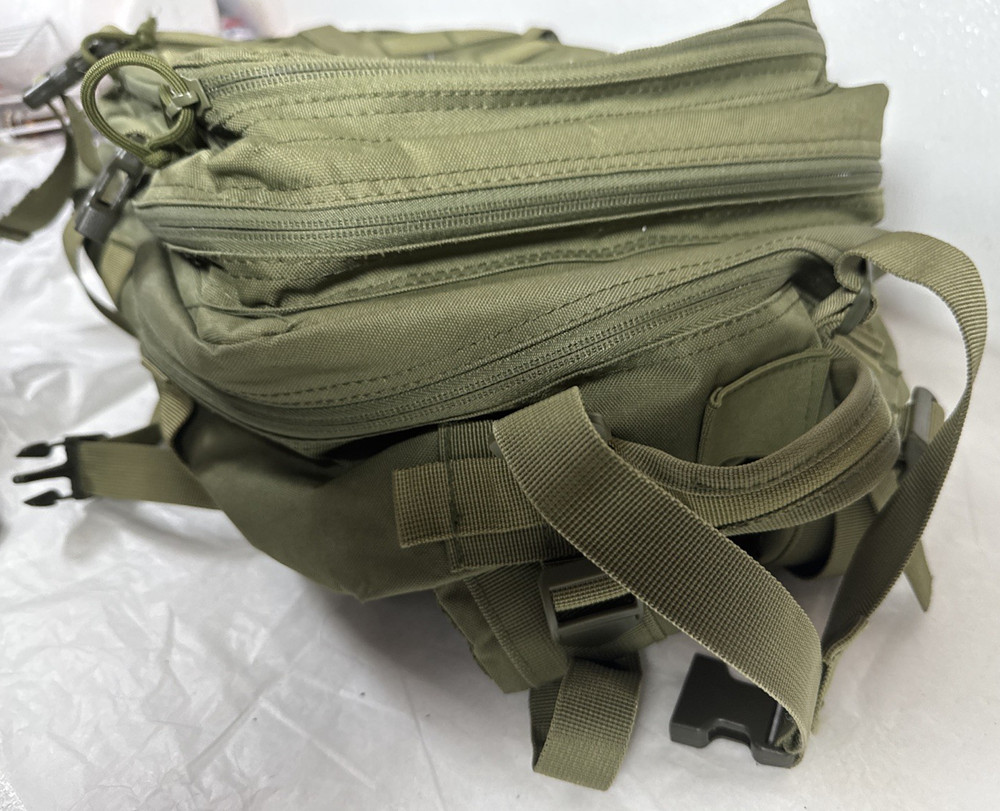 USCCA Military Green Tactical Backpack Adjustable Straps Multi Pocket