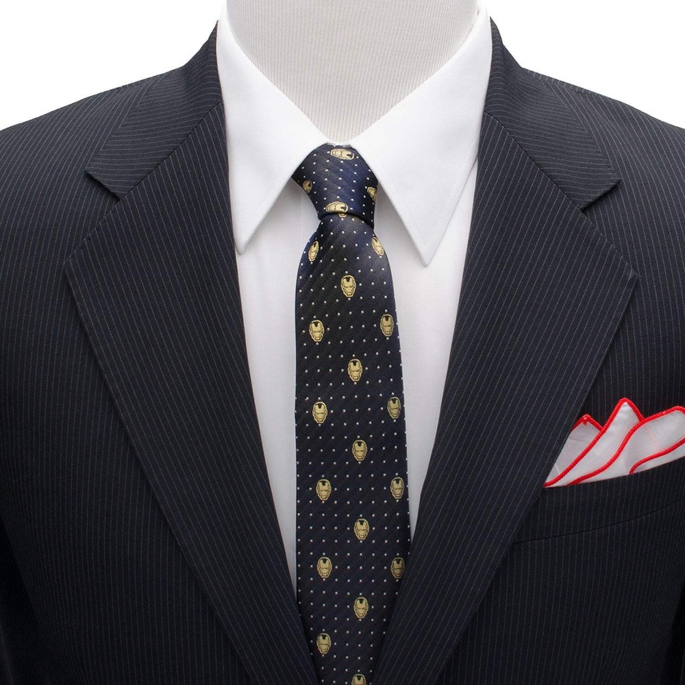 Marvel Iron Man Gray Dot Tie