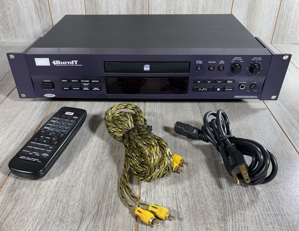 HHB BurnIT CDR-830 Professional Compact Disc Recorder Remote Cables Rack Mount