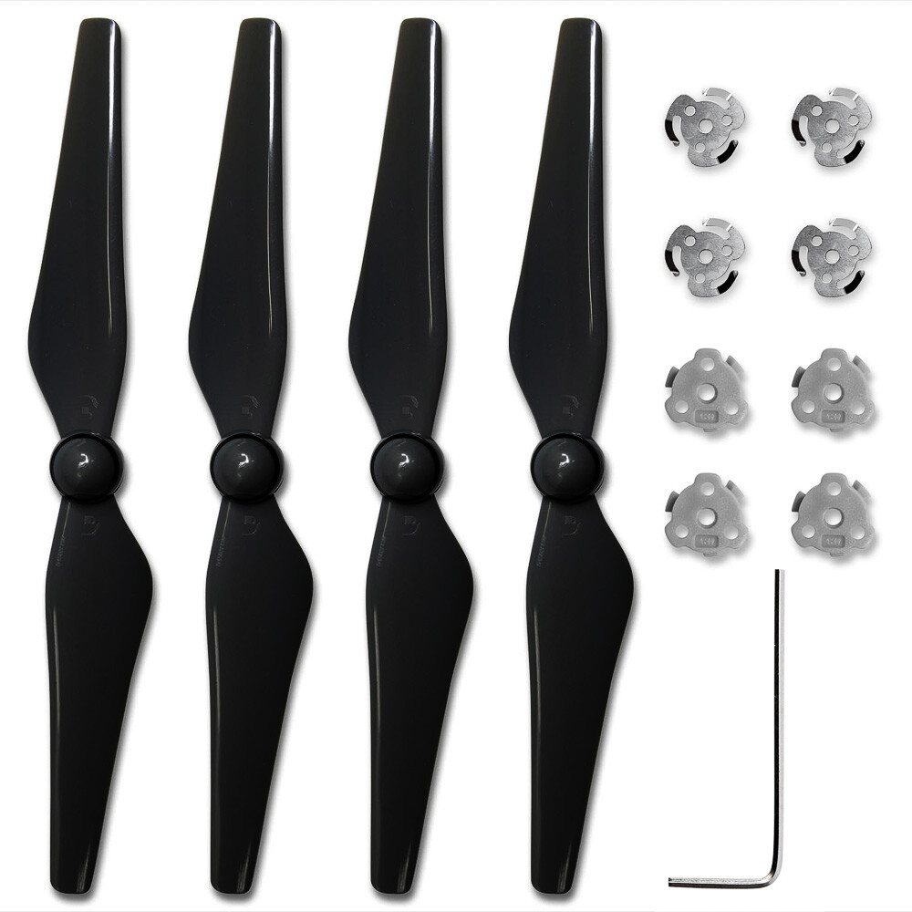 ULTIMAXX Phantom 4 9450 Quick Release Nylon Propeller Prop w/ Install Kit Black