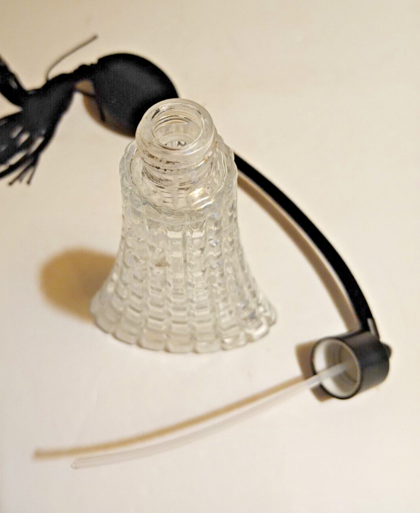 Art Deco Style Eiffel Tower Glass Perfume Atomizer Bottle 6"