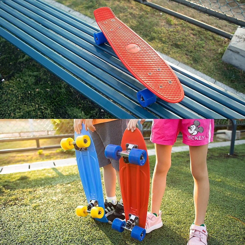 22 inch Complete Skateboard Highly Flexible Cruiser Board Plastic Deck Board