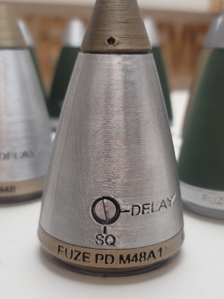 3D Printed M48 Series Replica Fuze - 2 Inch Threads - FAKE - PLASTIC - COSPLAY