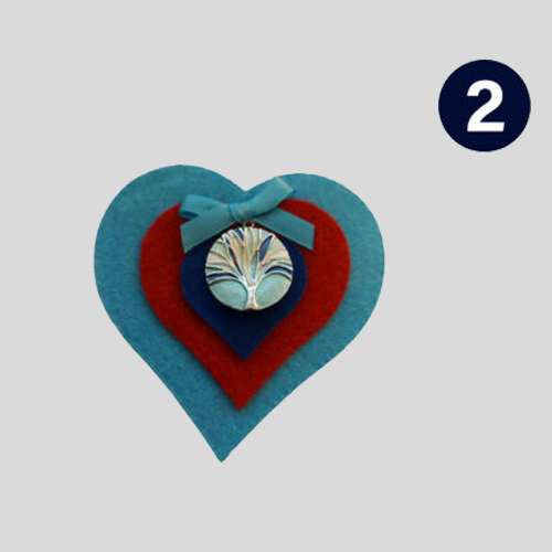 Blue Heart Felt Car Air Freshener, Reusable Aromatherapy Diffuser