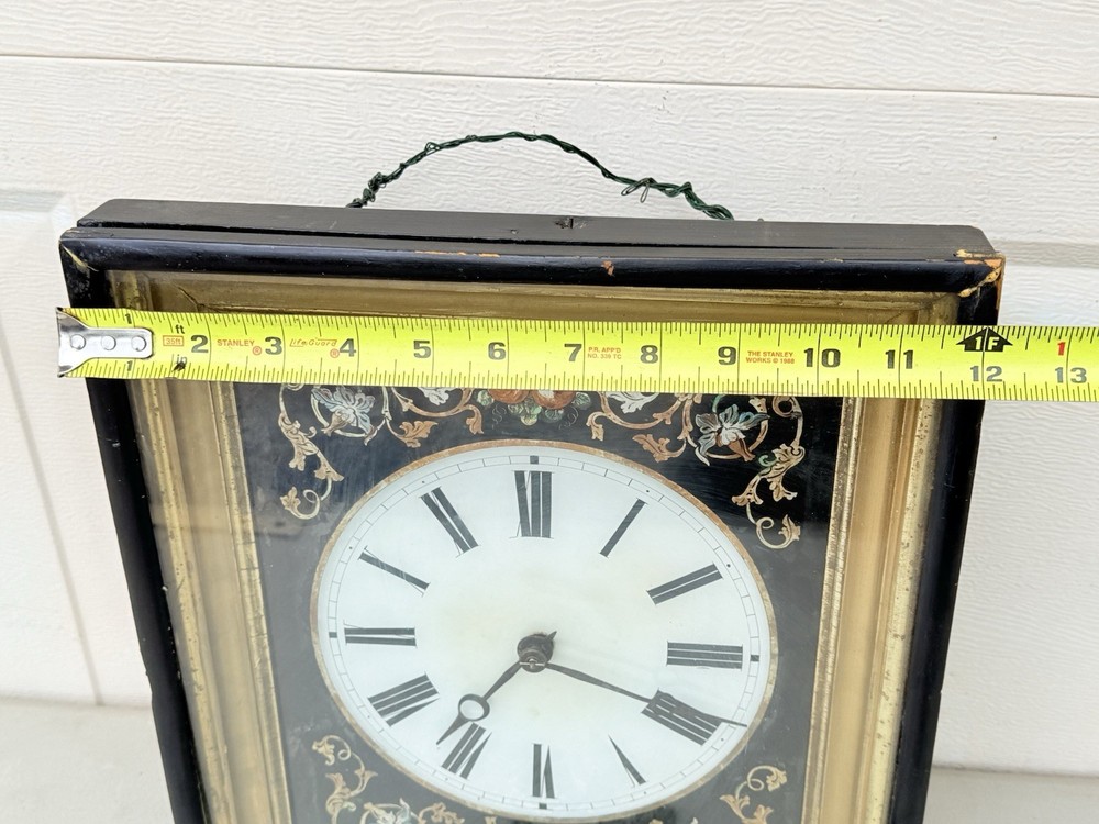 Antique Black Forest Picture Frame Wall Clock