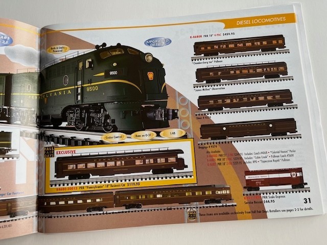 K-LINE MODEL TRAIN Catalogs - 2000 First Edition & 2004 Second Ed - 2 Catalogs!