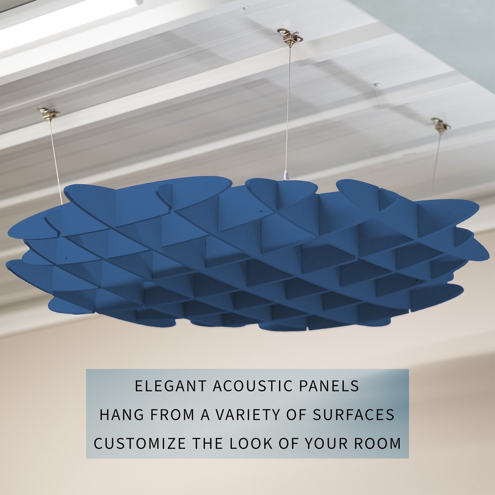 VIVO Navy Blue Acoustic Ceiling Waffle Panel