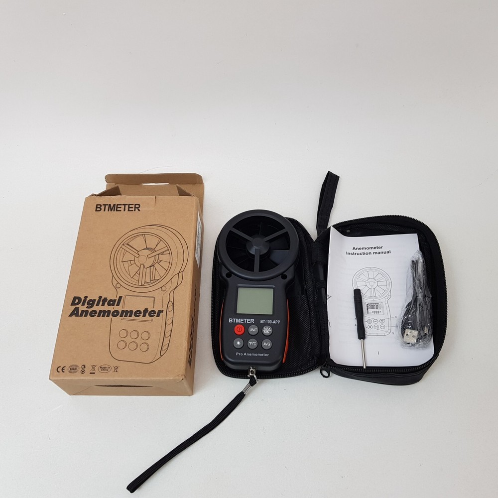 Digital Anemometer Air Flow Meter LCD Wind Speed Gauge Bluetooth APP Test 30m/s