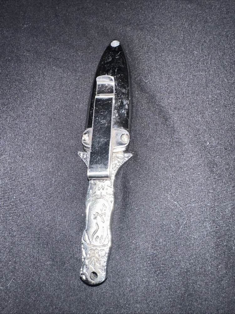 Engraved Silver Boot Athame Knife Dagger Pagan Altar