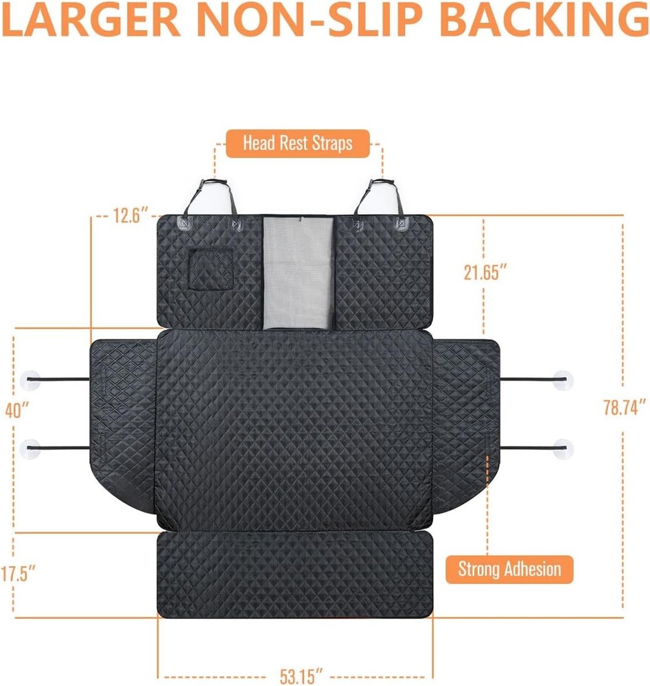 SUV Cargo Liner for Dogs with Mesh Window, Waterproof Pet Cargo...