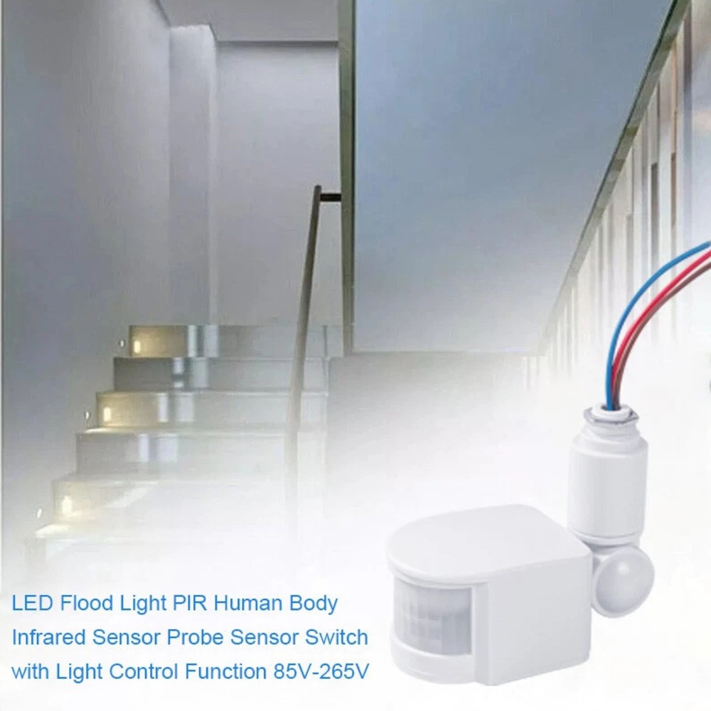 2pcs PIR Motion Sensor Switch For Ambient Light: 2LUX~2000LUX (Adjustable)