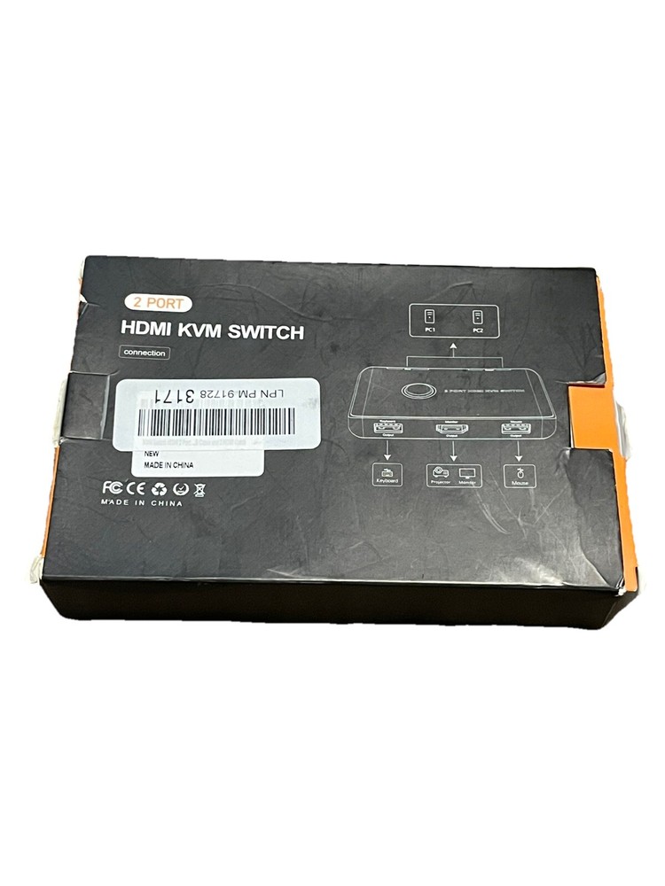 KVM Switch HDMI 2 Port Box ABLEWE USB and HDMI Switch