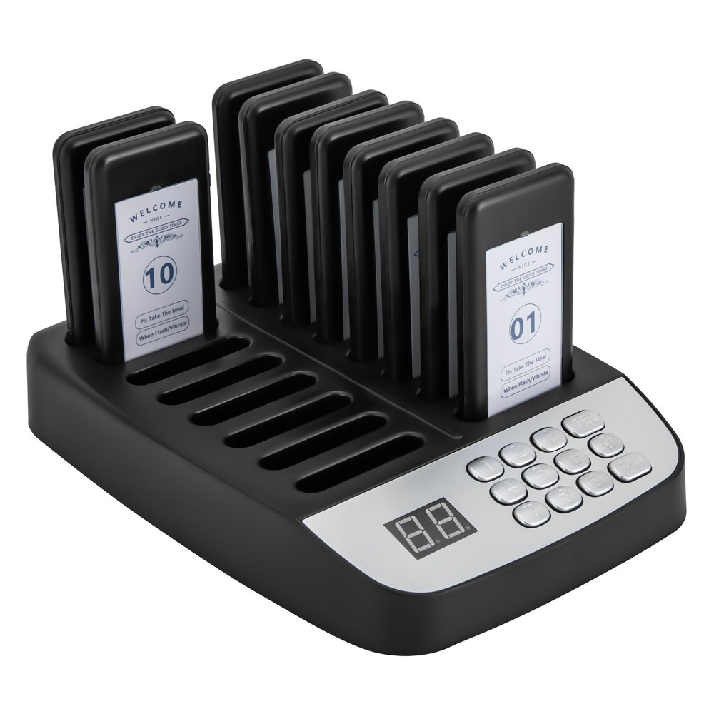 Restaurant Wire-less Pager Calling System 10Buzzer Queuing Calling Pager Waiters