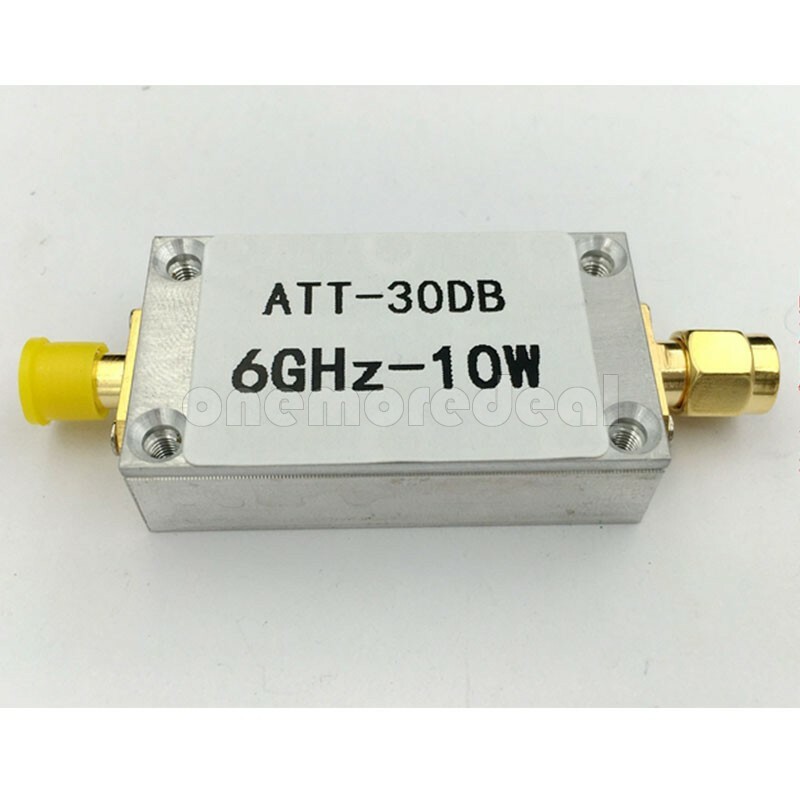 10W 30DB RF Fixed Attenuator SMA 0-6GHZ Work with Power Meter Spectrum Analyzer