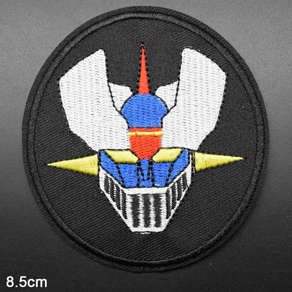 Mazinger Z Iron/Sew On EMBROIDERED 3.3" Round PATCH