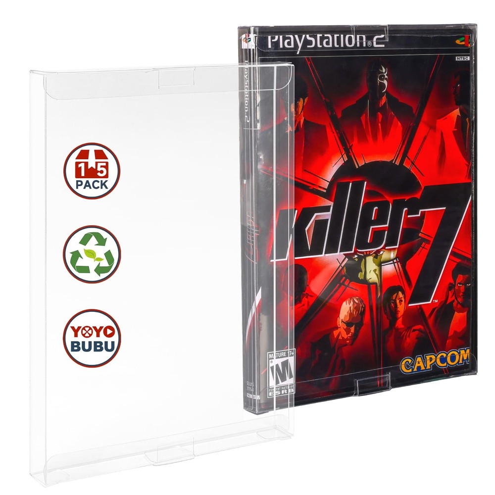 yoyobubu 30 Pack Video Game Protector Case | Protective Sleeve 30Pack, clear