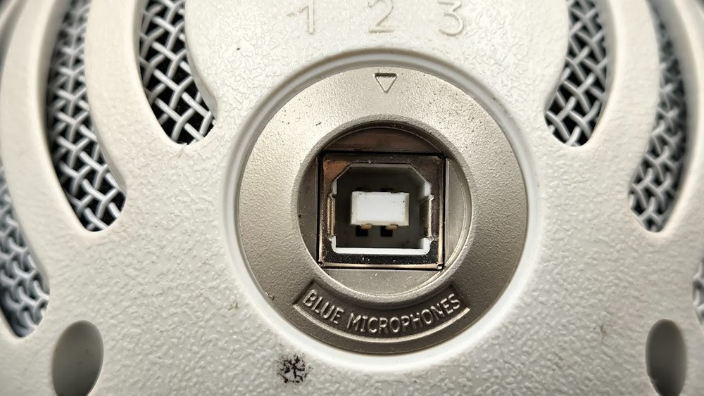 Blue Snowball USB Microphone Used Working White