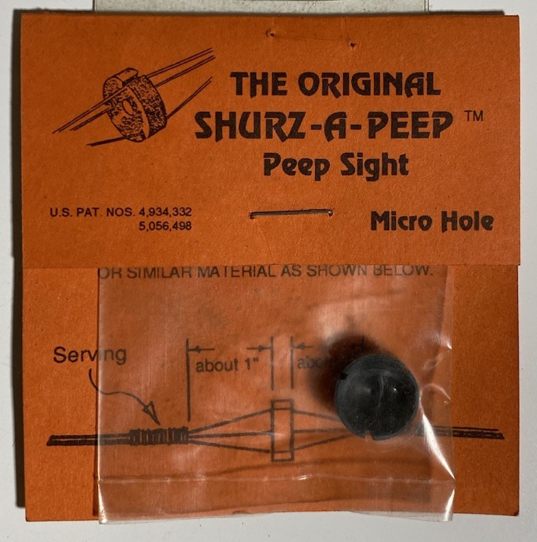 Shurz A Peep Archery Peep Sight - Micro Hole - Compound Bow 3D Bowhunter NOS
